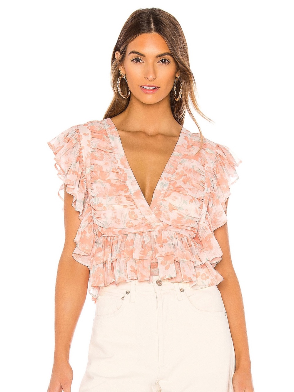Tularosa Kaia Top in Blush Poppy Floral